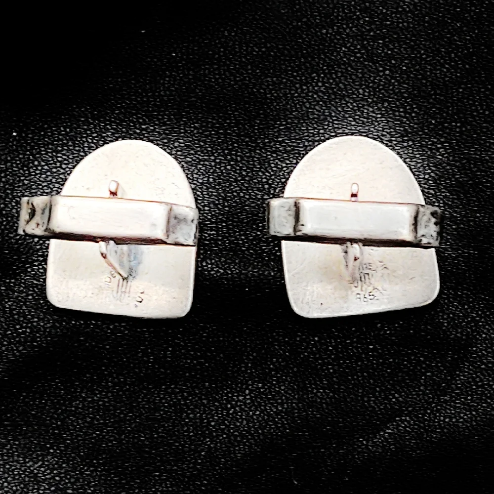 Rare Vintage Mexican Sterling God Cufflinks